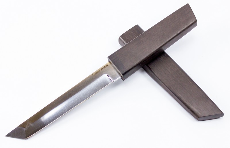 Нож Танто, сталь Х12МФ, деревянные ножны