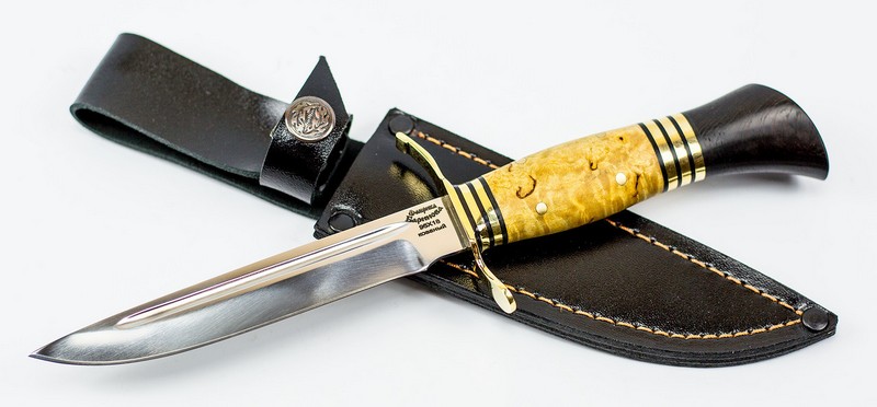 Нож Финка НКВД-1 95х18, рукоять кар. береза