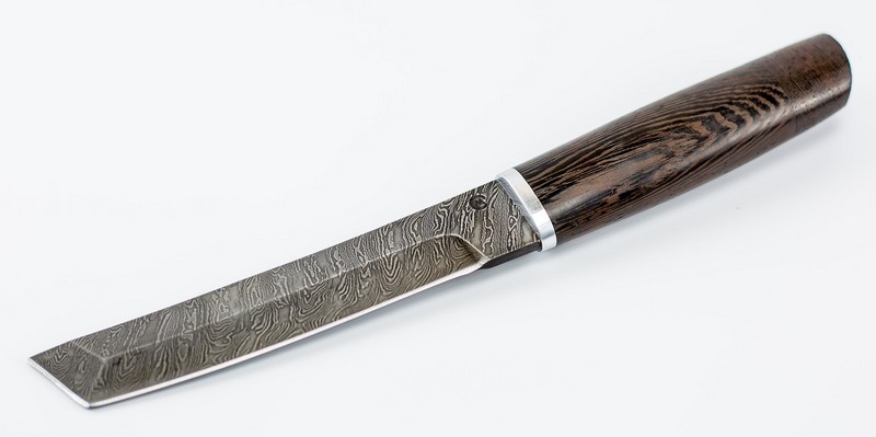Нож из дамасской стали Танто-2, рукоять венге