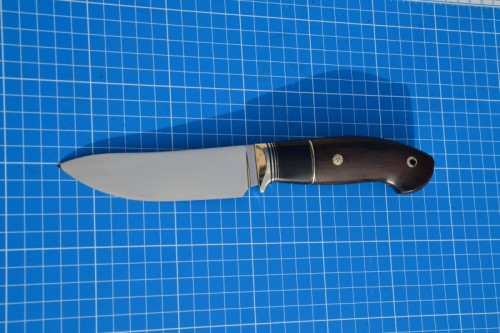 Нож Скинер - сталь К340, нейзильбер, G10, микарта, зирикот, мозаичные пины.