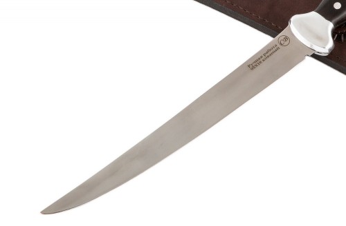 Филейный нож «Судак': сталь 95Х18 рукоять черный граб
