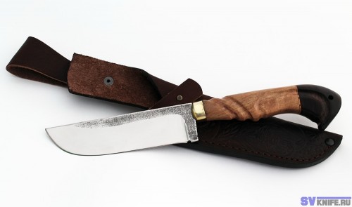 Узбекский нож «Пчак': сталь 95х18, рукоять резная, орех-венге